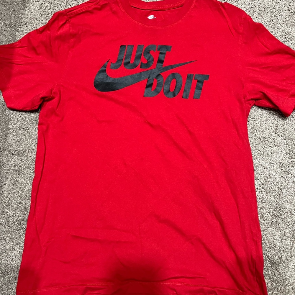 Nike Red and Black Athletic Short Sleeve Tee